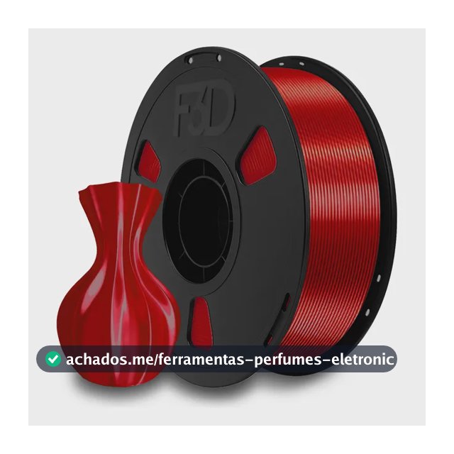 Filamento Pla Silk Vermelho Pérola Impressora 3d F3d 1kg Vermelho