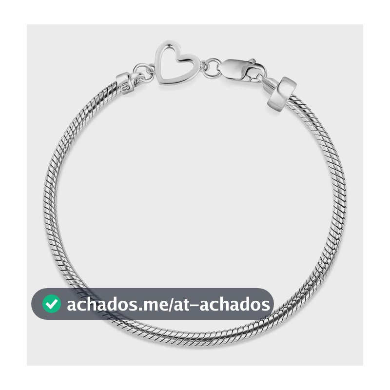 Pulseira Life Coração Em Prata 925