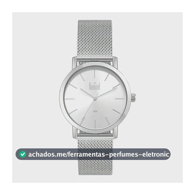 Relógio Dumont Traveller Masculino de Aço Prata Analógico