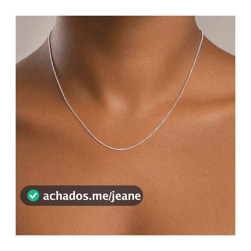 Corrente Feminina Veneziana Prata 925 Legítima - Colar 45cm Prata De Lei 925