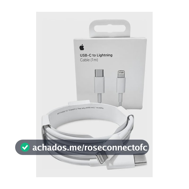 Cabo Carregador Lightning / Tipo C Original Apple 1 Metro Branco