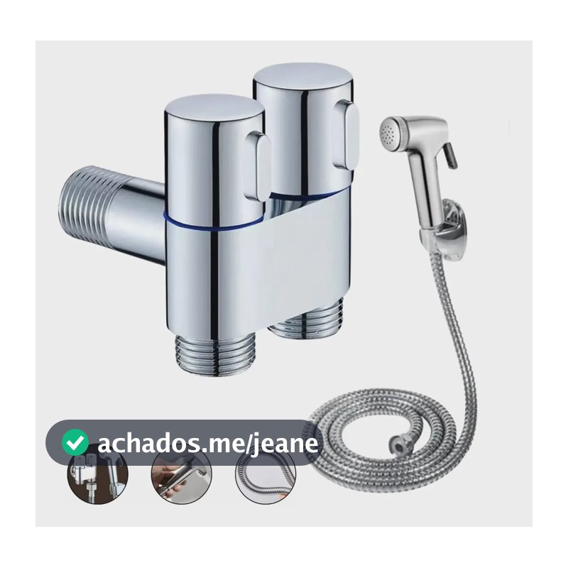 Ducha Higiênica Registro Duas Saída 1/2 Chuveirinho Bidê