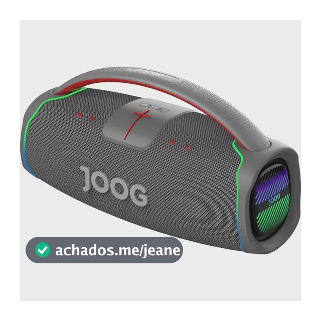 Caixa De Som Bluetooth Joog Pair X 200w Ipx6 Com Microfone Cinza