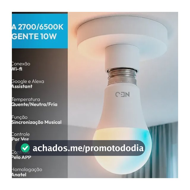 Lampada Led Pera Smart Inteligente Wi Fi 10w 2700K/6500K E27 110v/220v Cod:290018079 Neo Avant