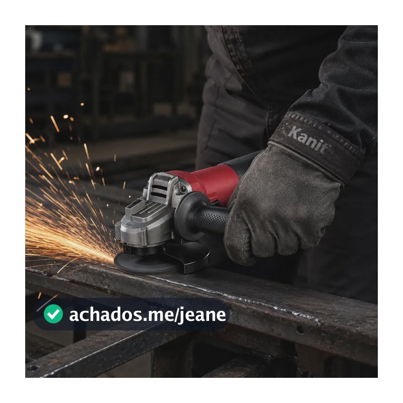 Esmerilhadeira Angular 125mm 850W Corte Desbaste Kanit 11.000 RPM