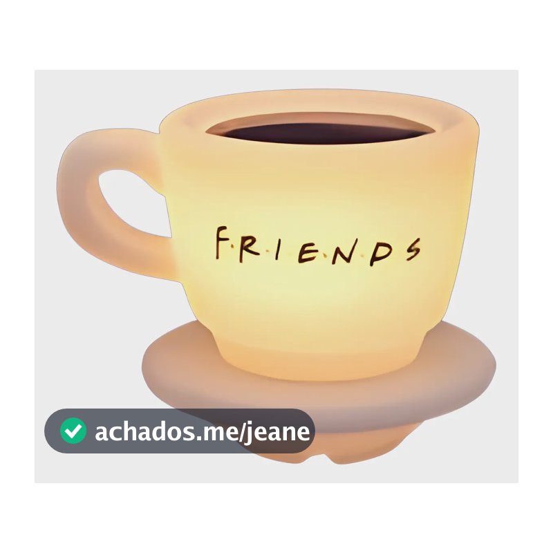 Luminária Xícara De Café Série Friends Bivolt Branco 127/220v