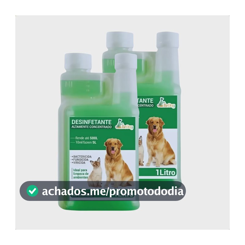 Kit 2 Desinfetante Pet 1l Concentrado Herbal +15 Bedog