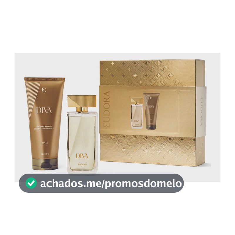 Eudora Diva Presente Natal: Colônia 100ml + Loção Corporal 200ml