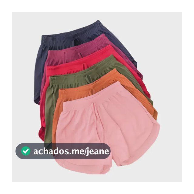 Kit 5 Shorts Feminino Malha Canelada Moda Praia