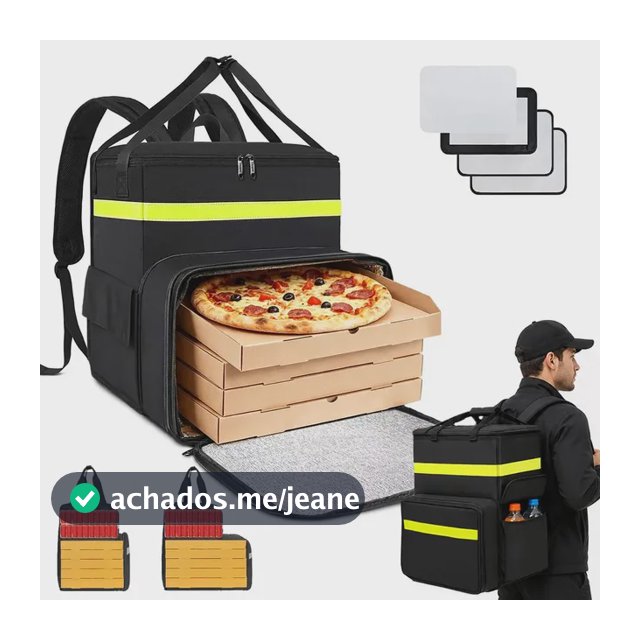 Mochila Térmica Delivery AuricGravity 50L Reforçada, para Motoboy e Pizza