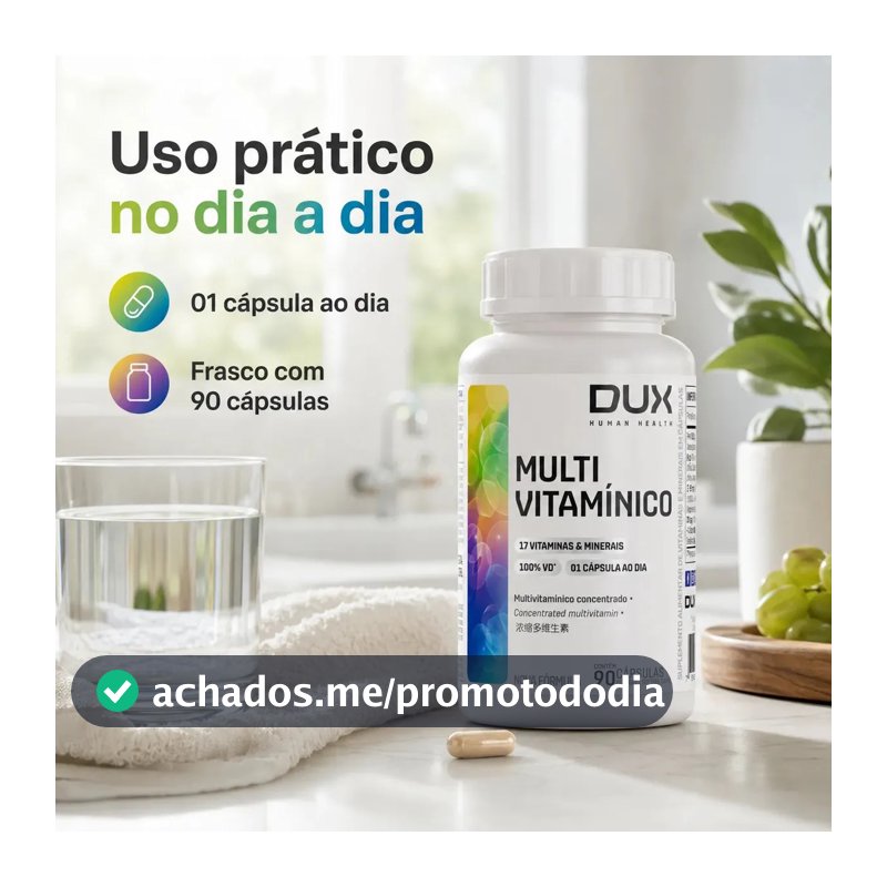 Vitamina Dux Nutrition Polivitaminico Dux Multivitamínico em cápsula Sem sabor x 100mL de 90 un