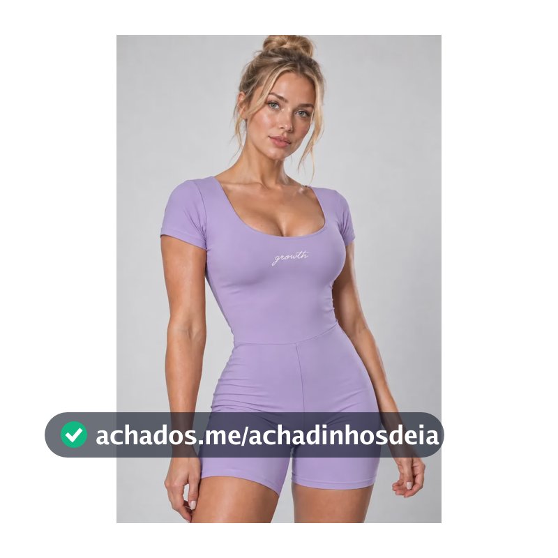 Conjunto Macaquinho Fitness Academia Feminino Exercicio Lilás M