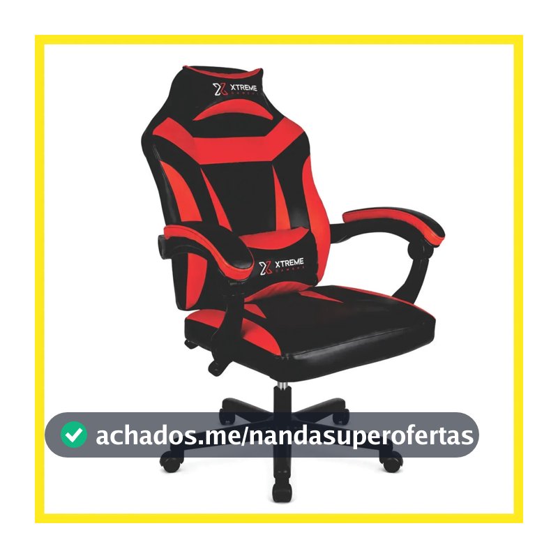 Cadeira Xtreme Gamers Ergonômica 130º Escritório Reclinável Cor Vermelho