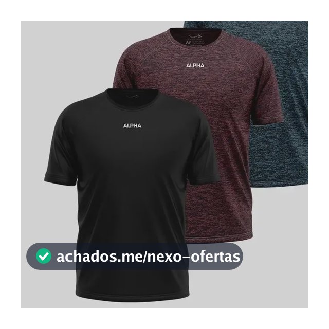 Kit 3 Camisetas Dry Alpha Masculina - Essential