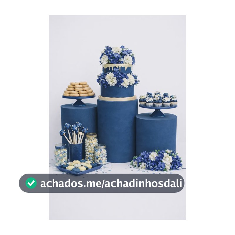 Trio De Capas Para Mesa Cilindros Varias Cores Festa Decorar Azul-marinho