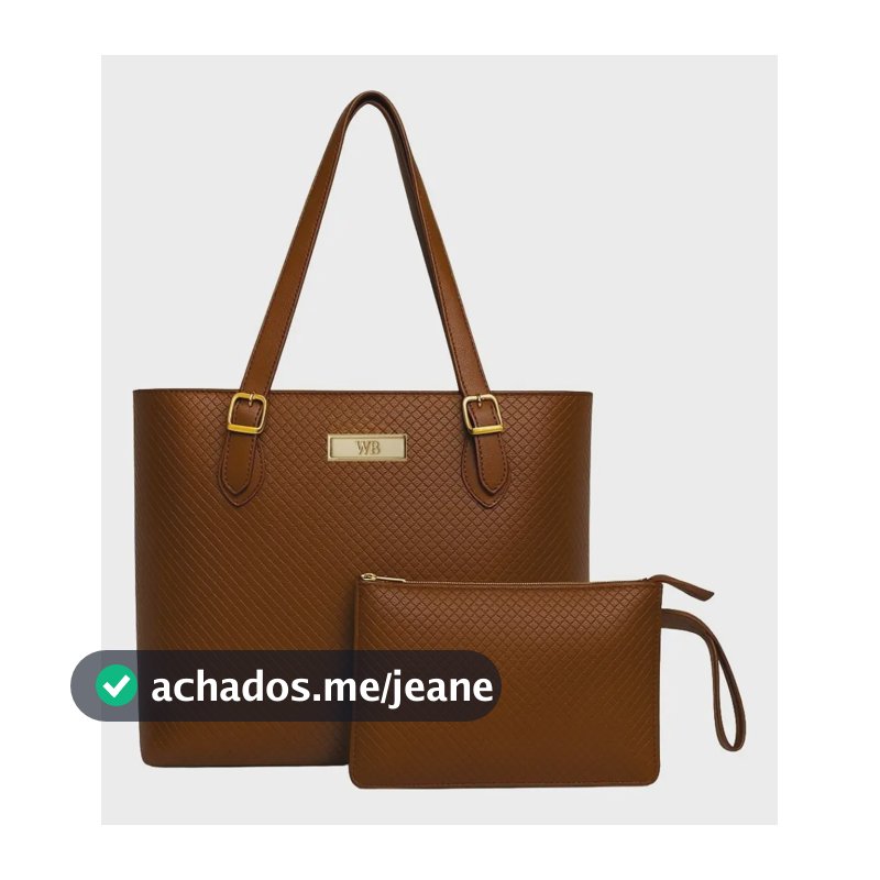 Kit Bolsa Tipo Sacola Grande Com Carteira Feminina Cor Marrom Desenho Do Tecido Trançado