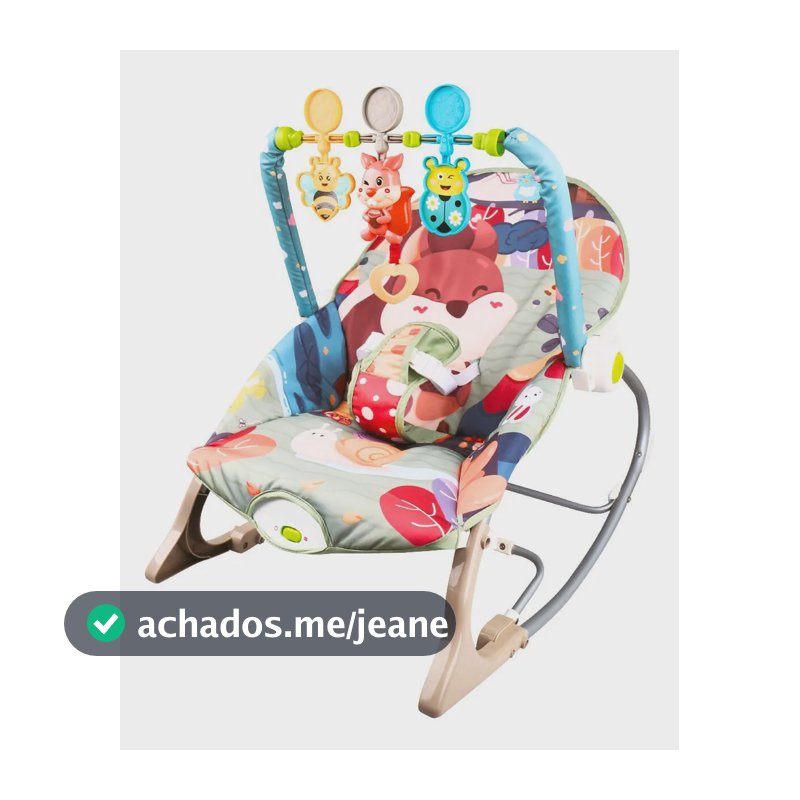 Cadeira de Descanso e Balanço Bebê Musical Funtime Maxi Baby Baxter Esquilo