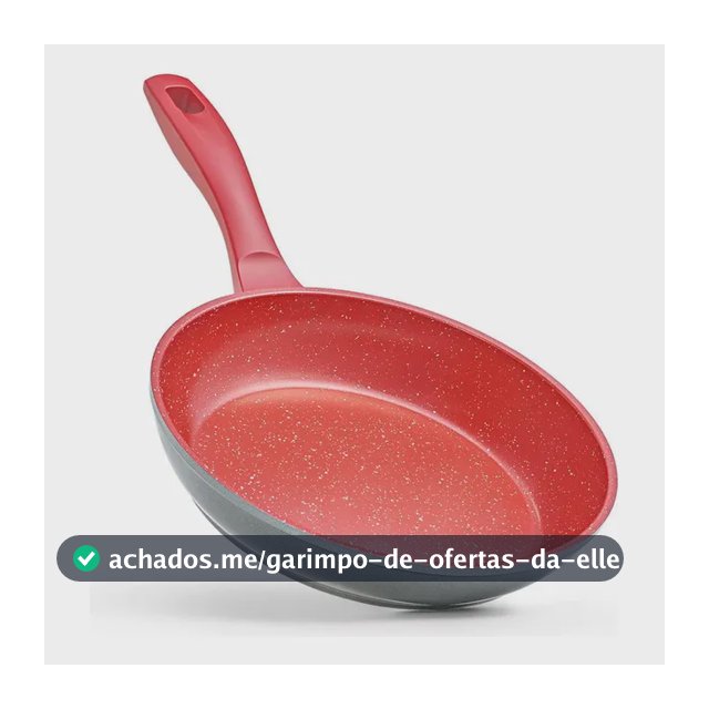 Frigideira Antiaderente Polishop Sauté Grande Cozinha 24cm Vermelho