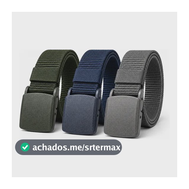 Kit 3 Cintos Antialérgico Fivela Engate Rápido Atacado