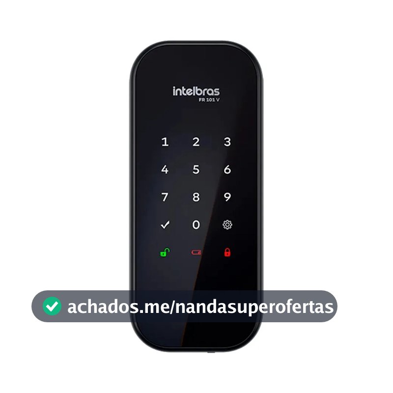 Fechadura Digital De Sobrepor Fr 101 V Preta Intelbras