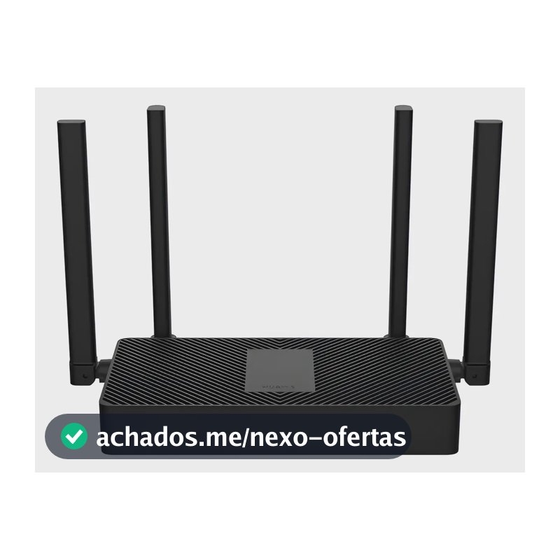 Roteador Wi-Fi 6 Huawei AX3S de Banda Dupla e 4 Antenas Preto
