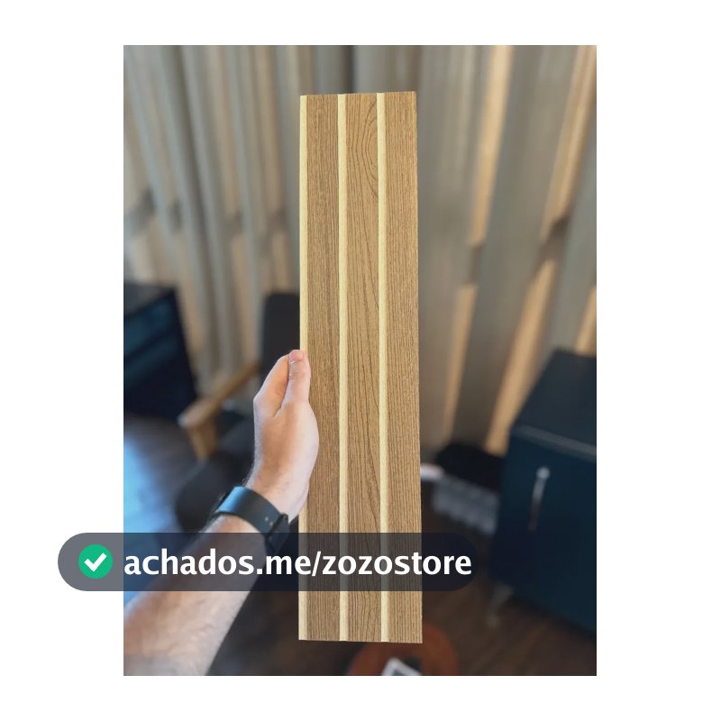 100 Placas Autocolantes Painel Madeira Ripada Montável 45x11 Freijo Freijó