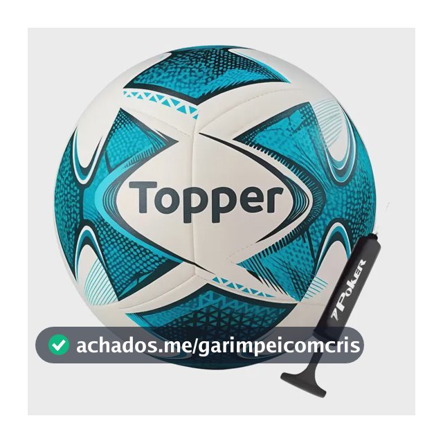 Bola Futebol De Campo Topper 22 Oficial + Bomba De Ar Azul