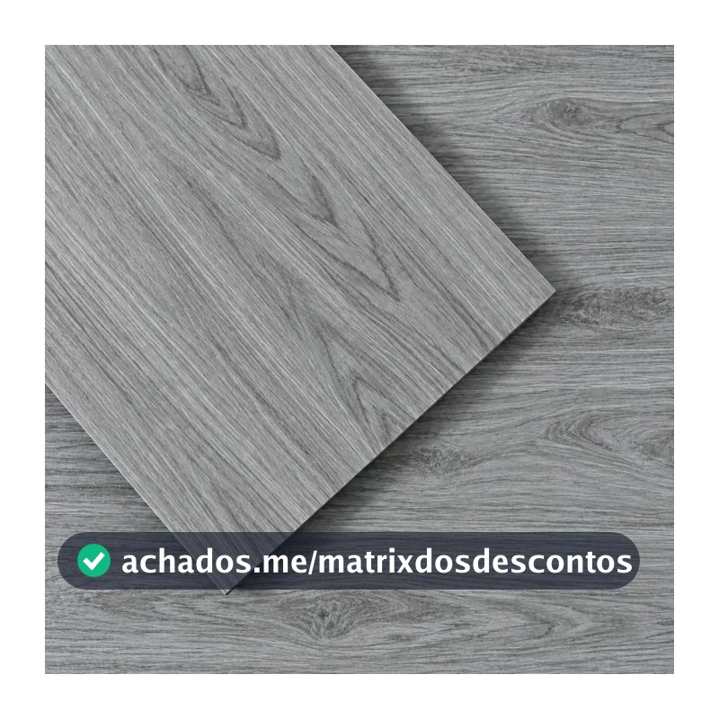 Piso Vinilico Autocolante Régua Madeira Adesivo 1,25m2 Cinza