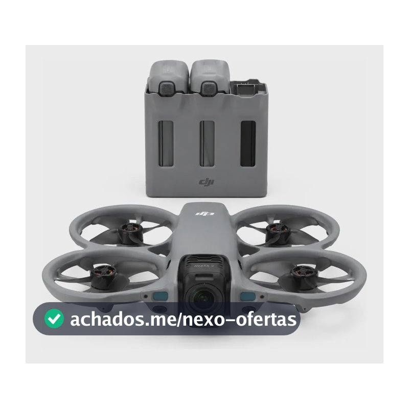 Drone Dji Avata 360 Homologado Com 2 Baterias + Hub Cinza
