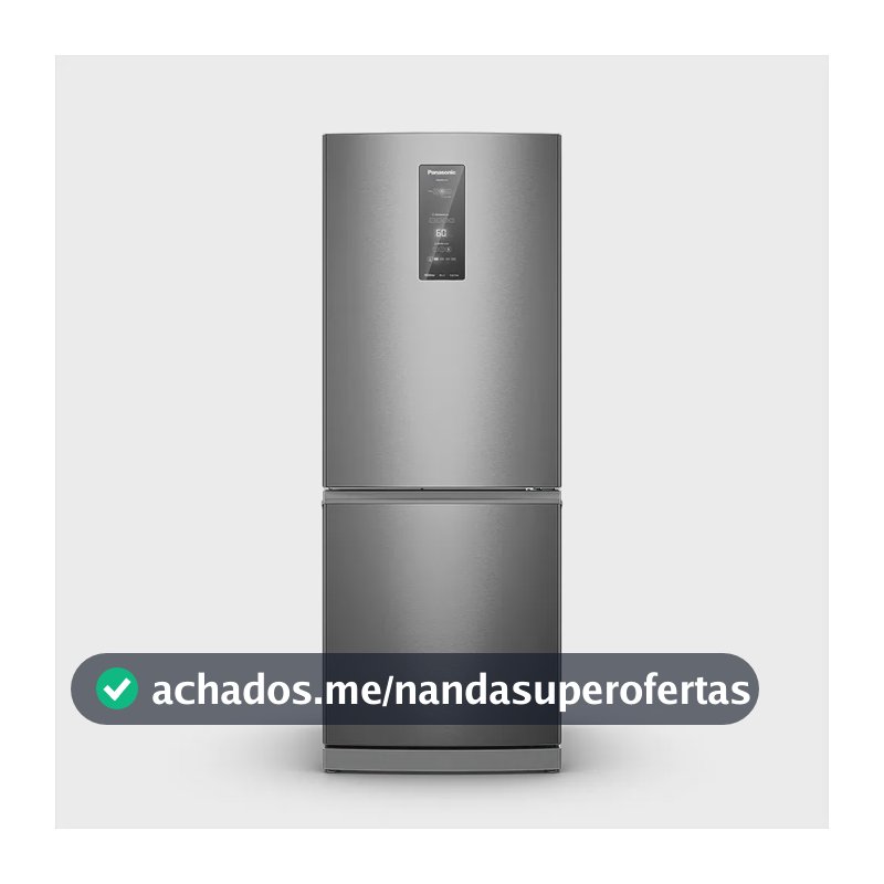 Geladeira Panasonic BB64PV2XC Frost Free Inverter 475L Aço Escovado Bivolt