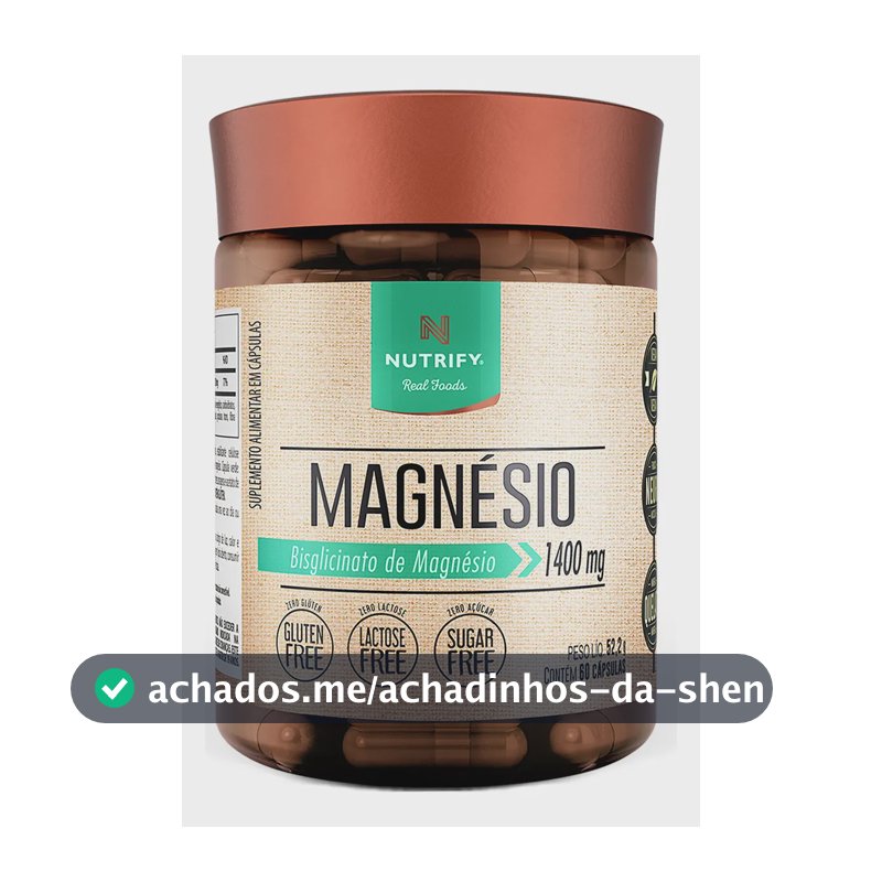 Magnésio Nutrify em cápsula Sem sabor de 60 un