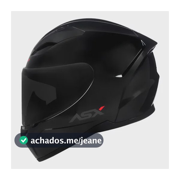 Capacete Para Moto Integral Asx City City Solid 62 Negro