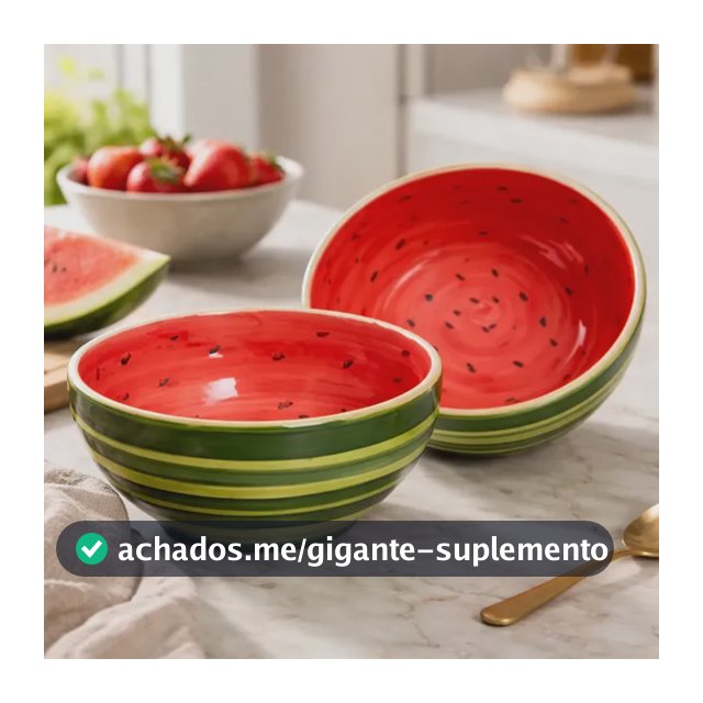 Bowl Fruta Melancia Scalla Bowl Petisqueira Cereal 400ml Cor Verde