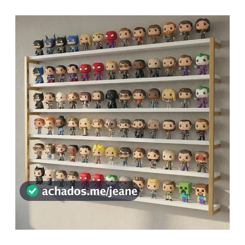 Expositor Prateleira Para Coleção Funko Pop Carrinhos Boneco Dourado-escuro