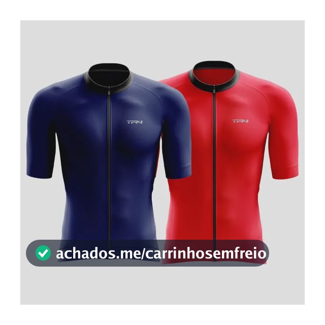 Kit 2 Camisa Masculina Premium Ciclismo Zíper Total Bike Mtb Marinho/vermelho G