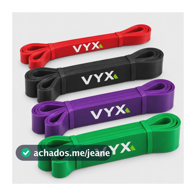 Kit Elástico Super Band VYX com 4 Intensidades para Treino e CrossFit