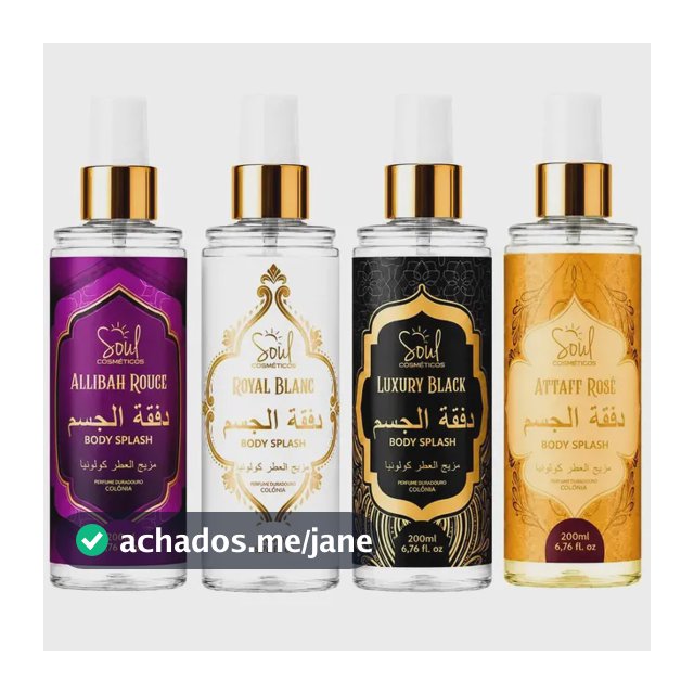 Body Splash Arabe C/4un 200ml Perfume Feminino de Luxo Alta Concentração