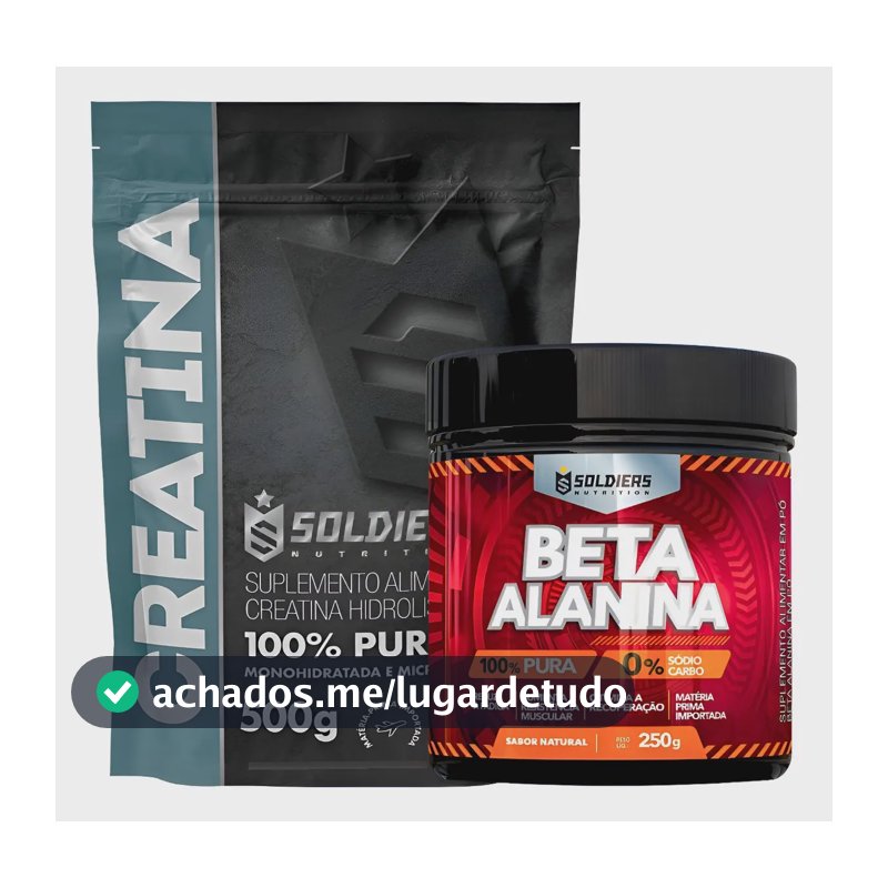 Kit: Beta Alanina 250g + Creatina 500g 100% Puro