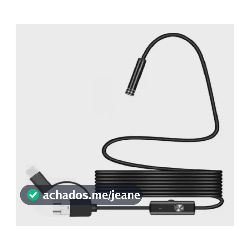 Câmera Sonda Endoscópica Android Prova Água Foto Inspeção 5m