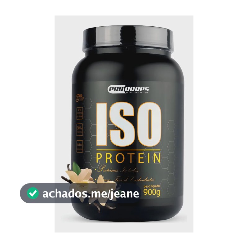 Whey Protein Isolado Baunilha Pro Corps 900g 27g Proteína Sem Lactose