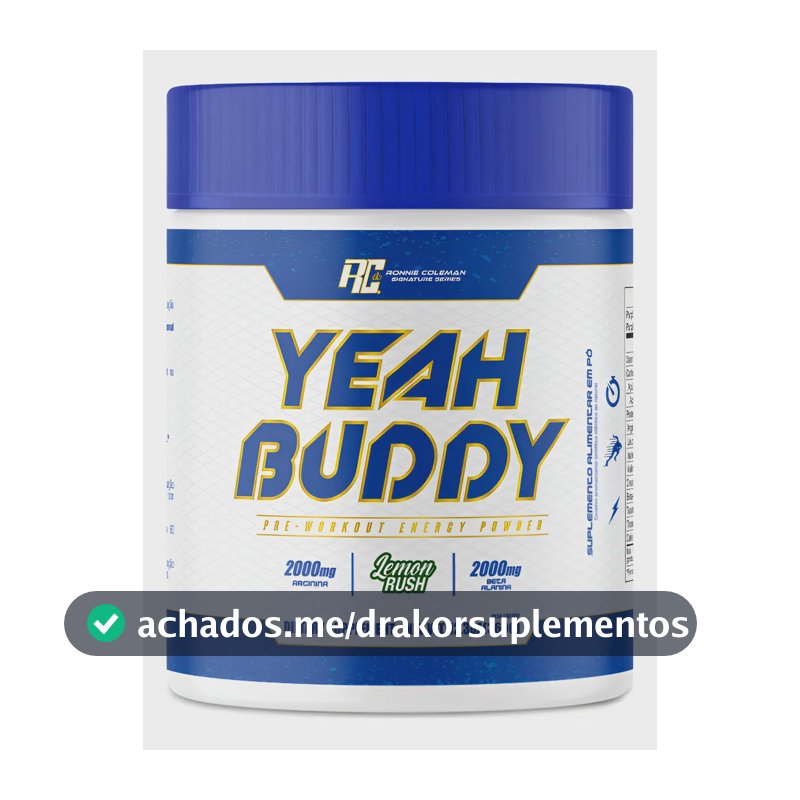 Pré Treino Yeah Buddy Ronnie Coleman 360g Lemon Rush Limon Rush Limão Rush