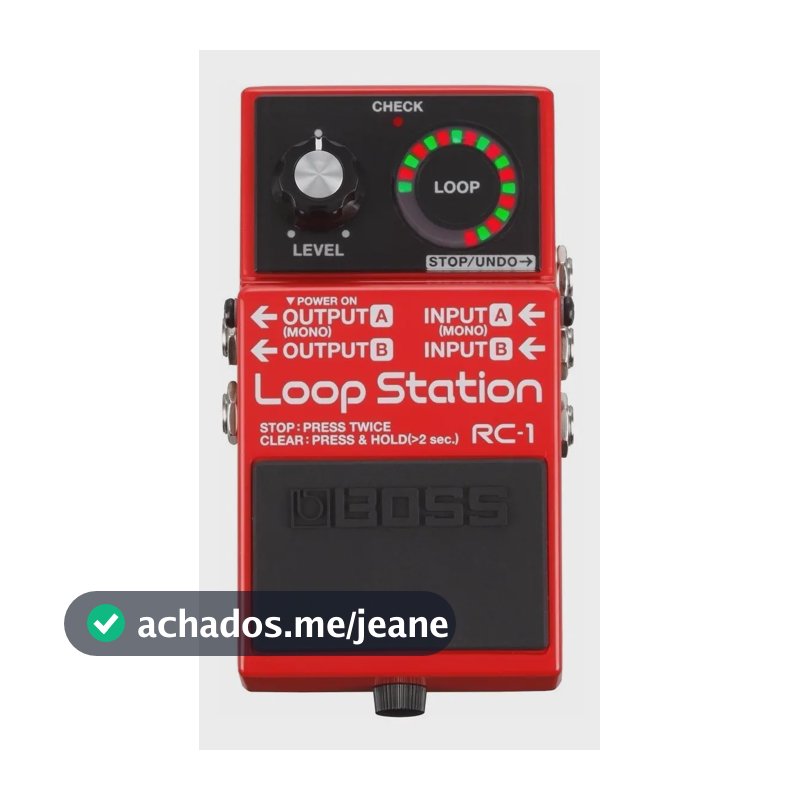 Pedal de efeito Boss Loop Station RC-1 vermelho