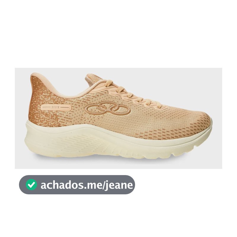 Tênis Masculino E Feminino Delta 122 Olympikus Pessego Claro Dusty Liso 35 Br
