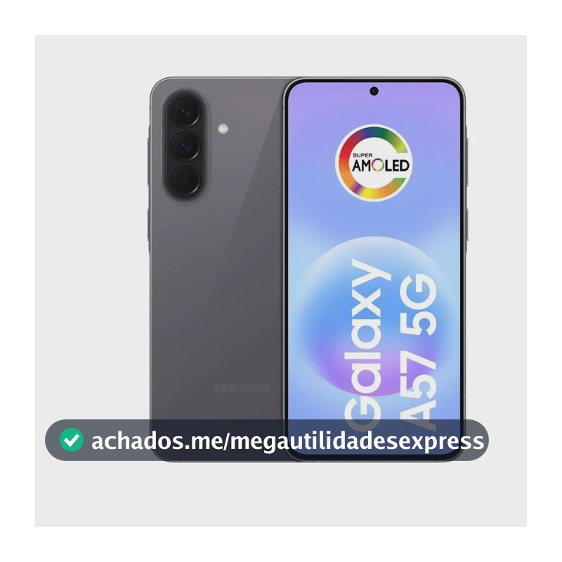Celular Samsung Galaxy A57 5G 128GB, 8GB RAM, Câmera 50MP, IP68, Super AMOLED 6.7