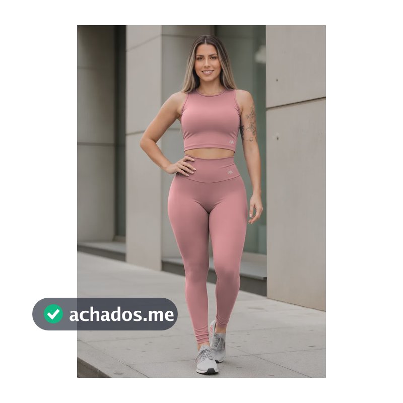 Conjunto Blackout Zero Transparência Legging E Cropped Suple Alvorada G