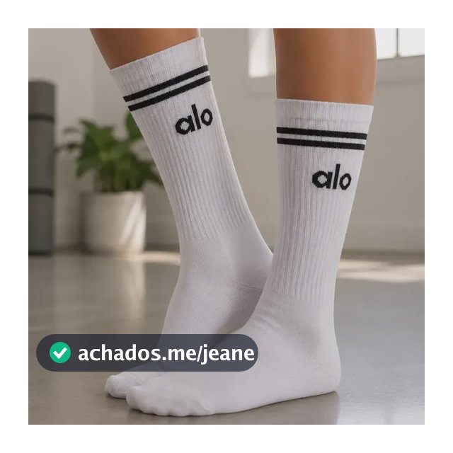 Meia Cano Alto Alo Conforto Premium  Para Academia E Uso Branco 34-43