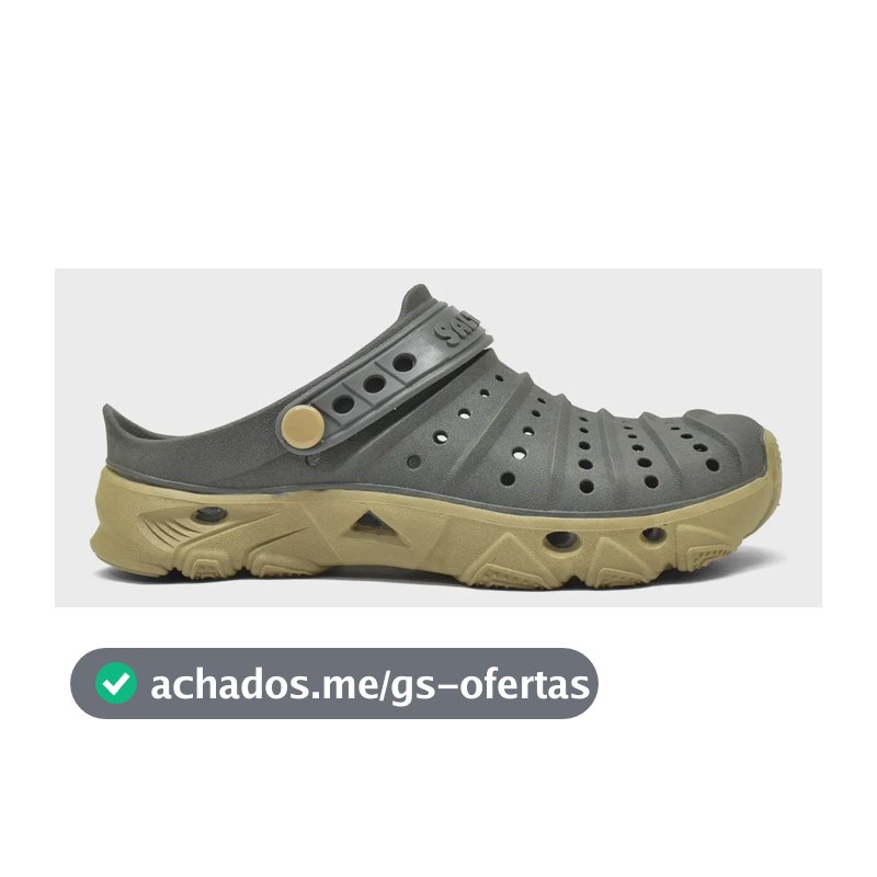 Sandalia Babuche Confortavel Antiderrapante Aquatica Unissex Cinza 41/42