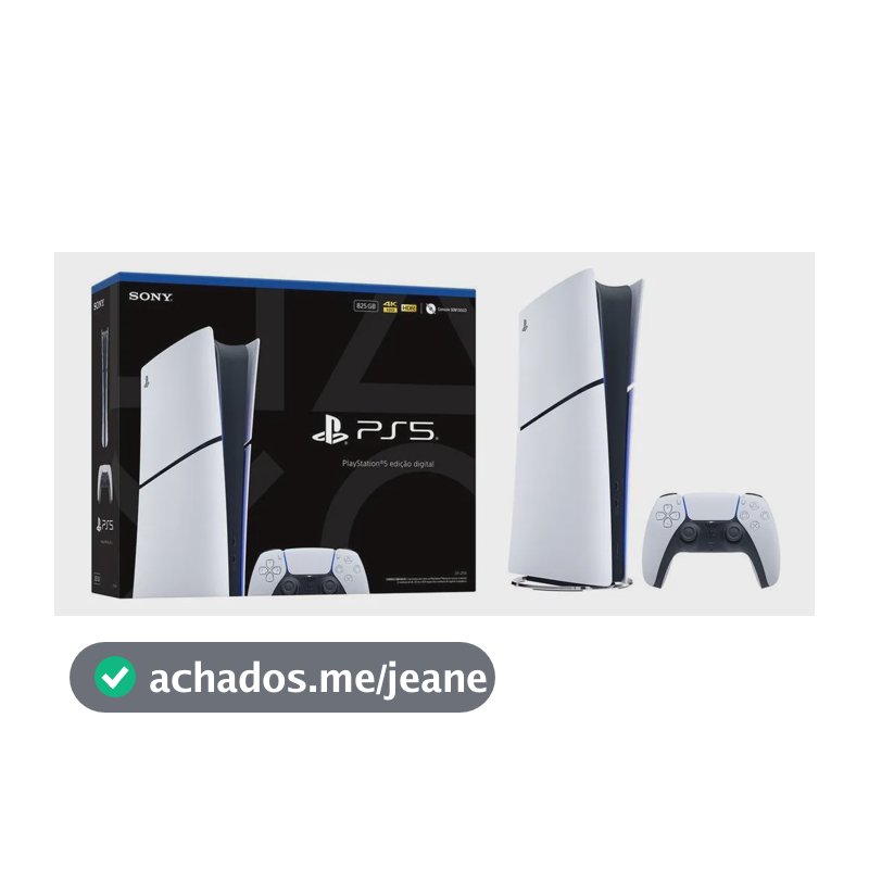 Playstation 5 Edição Digital 825gb 1 Controle Branco Sony Branco