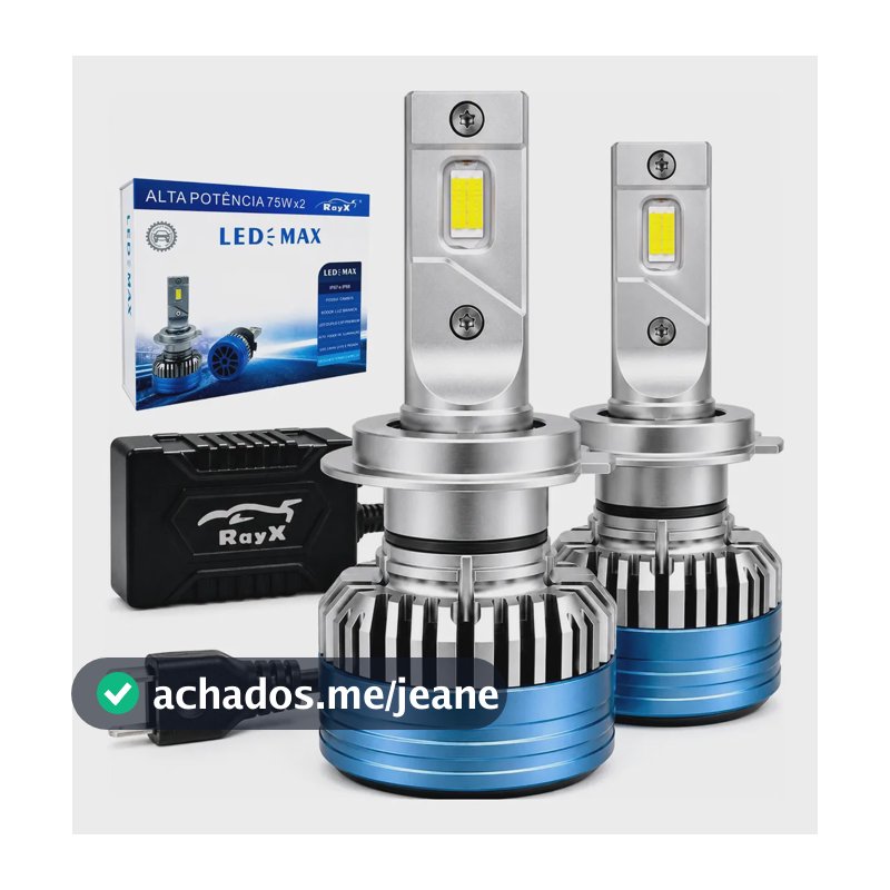 Luz Ultra Led Max 6k 15000lm 150w 12 24v H4 Onix Prisma Mobi H7 Branco Branco-frio