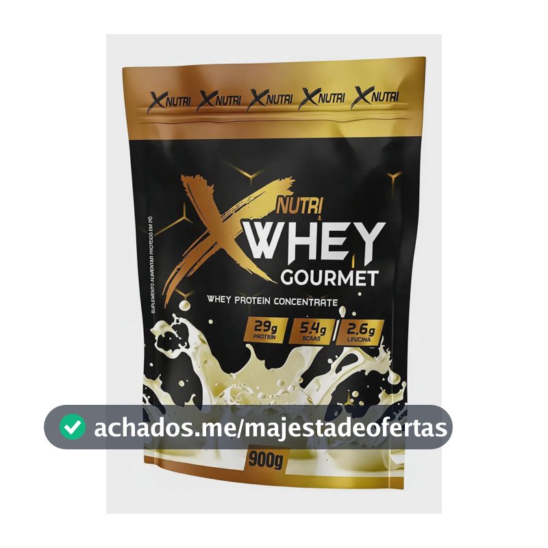 Whey Protein Concentrado 900g X Nutri Gourmet Refil Sabores Baunilha